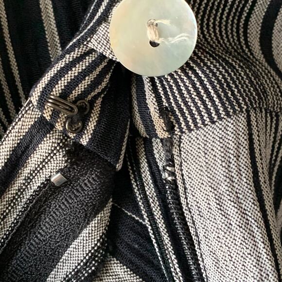 Vintage R.J. Stevens by Carol Escritor Romper Navy and Gray Stripes Size 12 - Picture 14 of 16